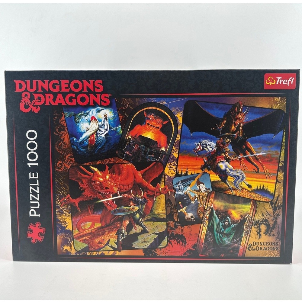 Trefl Dungeons & Dragons 1000 Piece Jigsaw Puzzle Fantasy Art Dragon Wizard 2023